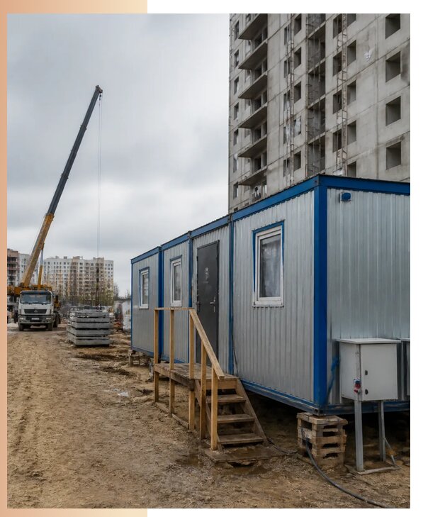 Аренда строительных вагончиков для рабочих в Юбилейном